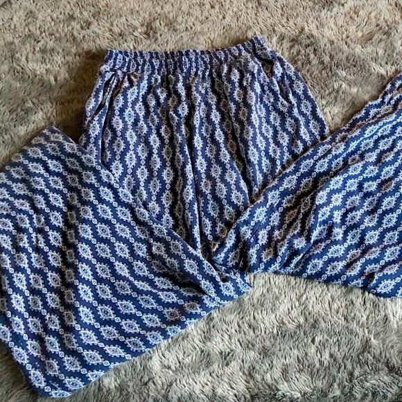 bobeau Pants - Bobeau Flowy Wide Leg Pants w/Pockets - Size large